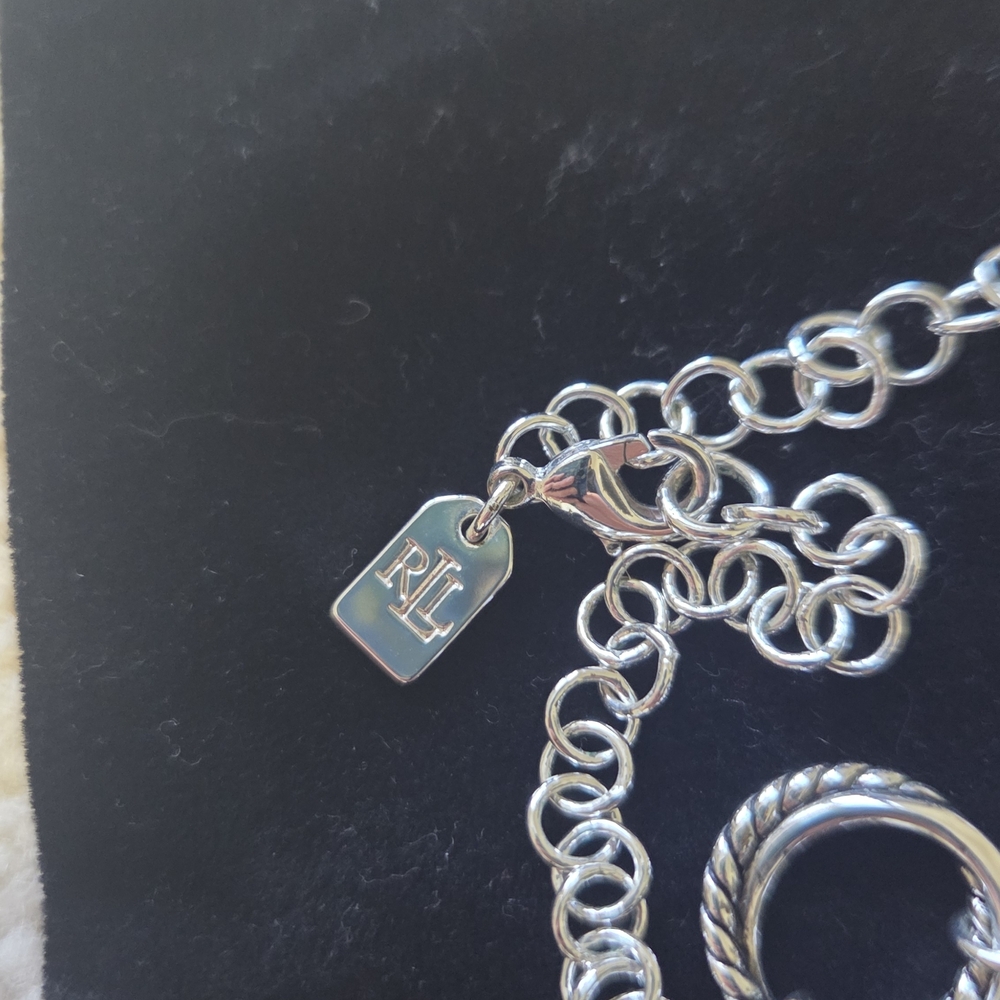 Ralph Lauren Silver Circle Link Necklace - Picture 2 of 6
